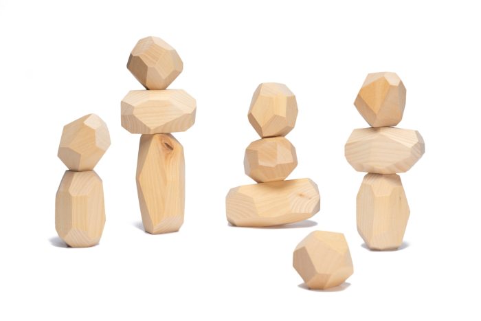 12 Teniques Natural - piedras de madera
