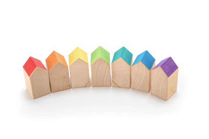 7 casitas arcoiris
