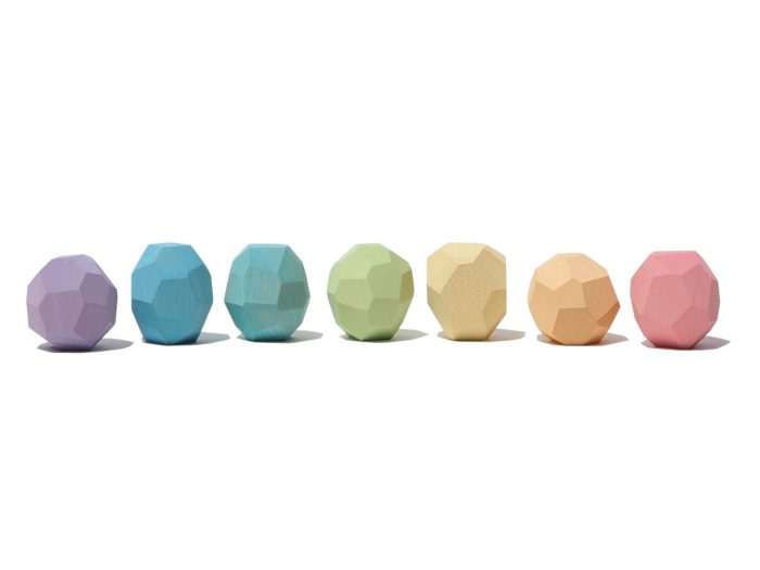 7 teniques pastel - piedras de madera