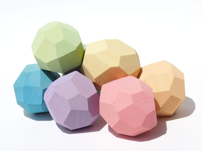 7 teniques pastel - piedras de madera - Imagen 3