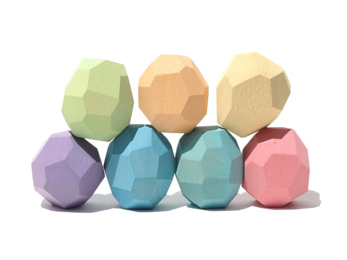 7 teniques pastel - piedras de madera - Imagen 2